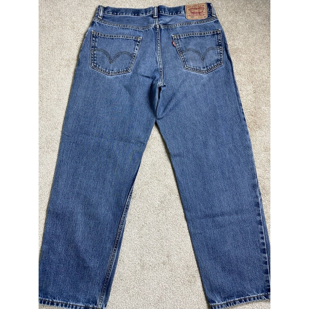 Levis 550 Mens Jeans Relaxed Fit 34x30 (34x28.5 Actual ) Mexico Made Y2K Style - Picture 5 of 11